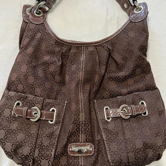 KATHY VAN ZEELAND Brown Floral Patterned Women's Bag - Picture 8 of 9